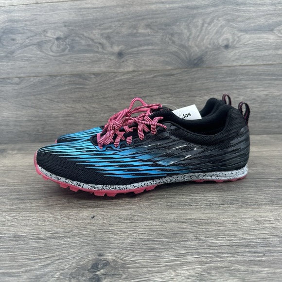 Adidas XCS 5 Women's Track Spike Shoes Size 11 Black Blue Pink M18862 - Picture 1 of 8
